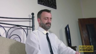Submissive English slut dommed and fed with masters cum